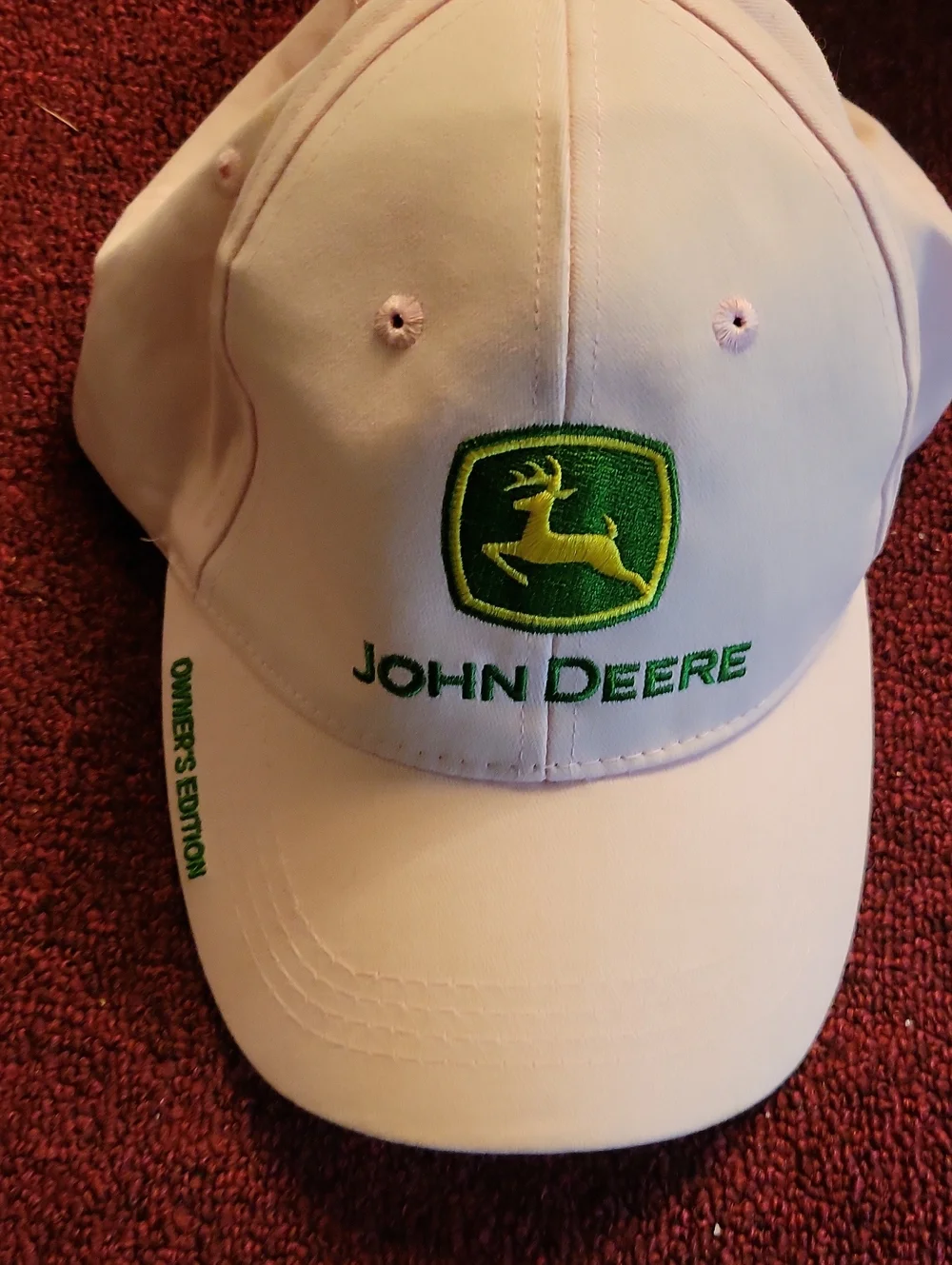 John Deere Owner's Edition Pink Cap with Green & Yellow Embroidered Logo
